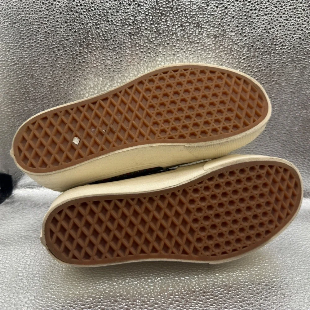 Size 8 Vans Sk8-Hi Stacked Sneakers Womens Tan Paisley Platform HighTop
